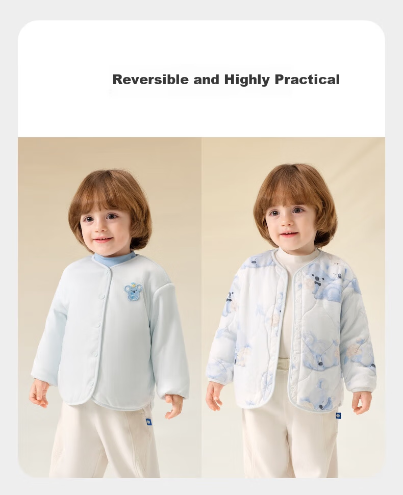 Babycare padded children's jacket baby cotton wool coat autumn winter warm cream rabbit 120 10