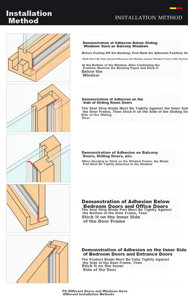 Xuanjia Mital Door and Window Gap Sealing Strip Glass Door Gap Windproof Soundproof Waterproof Adhesive Strip 12