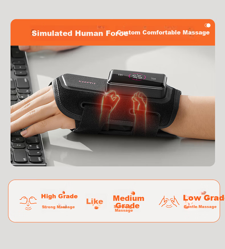 Kepufi Wrist Brace Heat Therapy Tendon Sheath Moxibustion Massage Device Wrist Support Joint Heating Instrument Practical Mother's Day Women's Birthday Gift WB01 Double 12