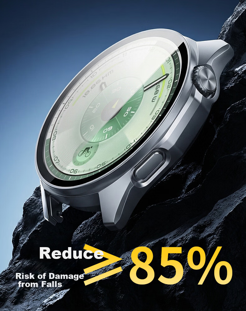 CHENSONG New Release GT6 Protective Case and Screen Protector for Huawei Watch GT6 PC Tempered Shell Integrated 46mm Transparent Shockproof 1