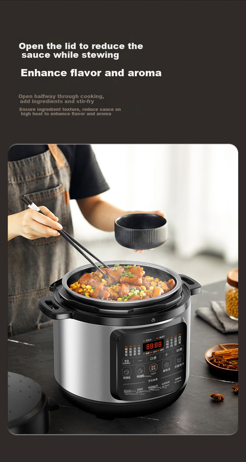 Joyoung ZMD Safe Series Electric Pressure Cooker Smart Heating Timer Dual Inner Pots 5L Y-50H85 6