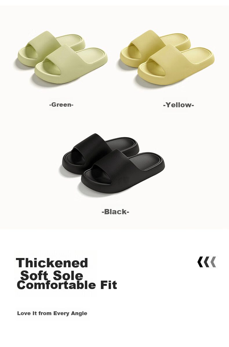 FOOTOPPO EVA Minimalist Summer Slippers for Men and Women Non-Slip Home Bathroom Sandals Comfortable Soft Sole Slippers 12