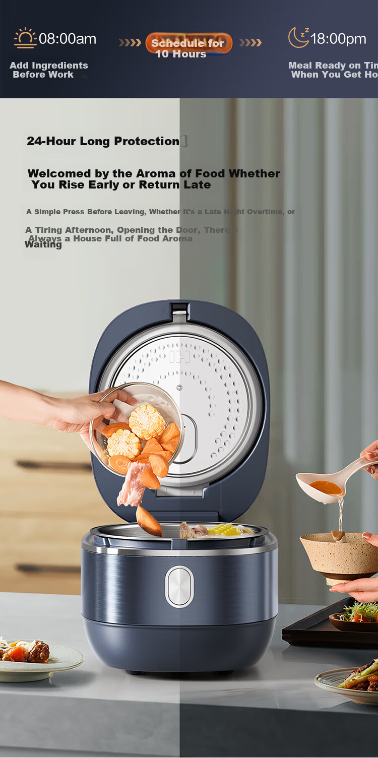 GREE Steel Good 0 Coating Rice Cooker 4-5 People 4L Household 316L Stainless Steel Inner Pot IH Heating First-Level Energy Efficiency Rice Cooking Porridge Steaming Integrated Non-Coating 4021C 12