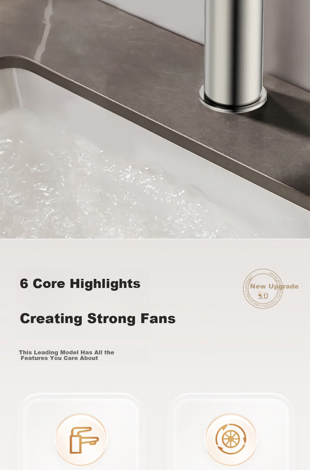 ARROW Basin Faucet Hot and Cold Water Bathroom Washbasin Faucet 41108MSS [15% Renewal Subsidy] 2