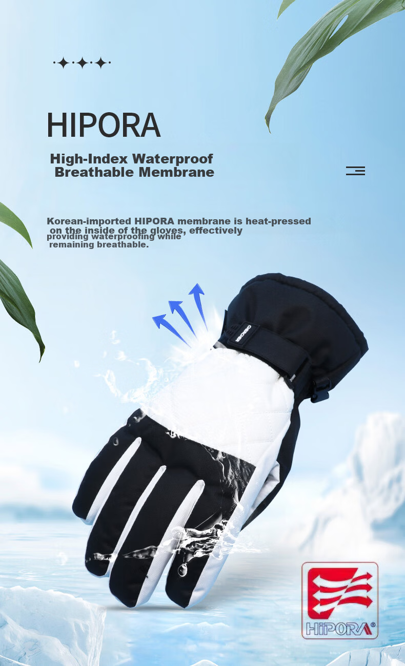 CHERCHER Ski Gloves Unisex Touchscreen Thickened Fleece Warm Winter Mountaineering Sports Cycling G-1002-M 3