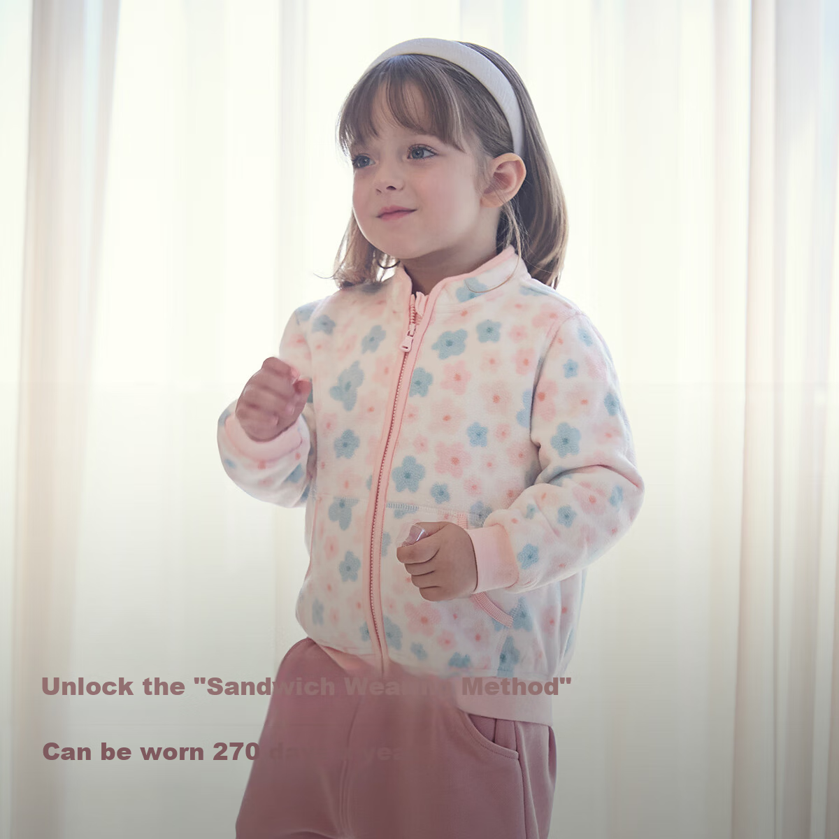 DAVE & BELLA Girls' Fleece Jacket Hug Coat Spring Autumn Kids Baby Warm Winter Wear