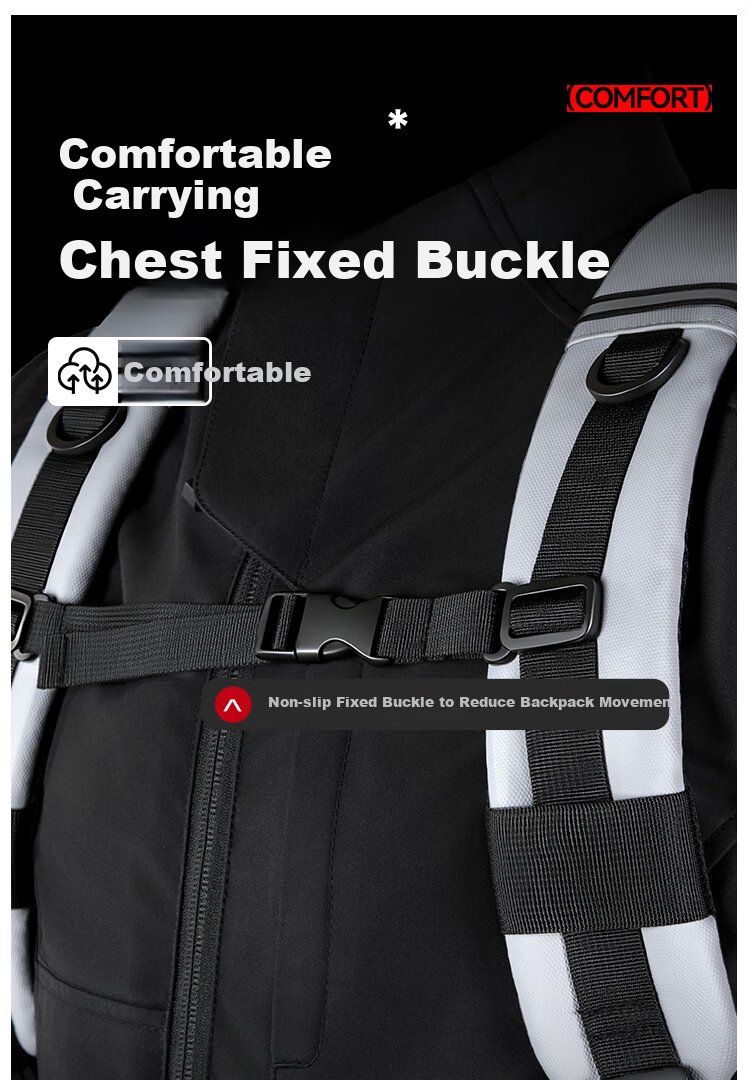 TKNE Helmet Bag Motorcycle Riding Backpack Large Capacity Rider Bag Gray and White [Fits 90% Helmets] 8