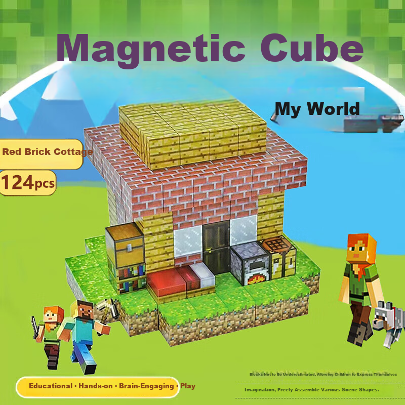Gaozhile Minecraft Magnetic Blocks Magnetic Building Toys Educational Toys for Kids Boys Girls Birthday Gifts Ages 3-6-12