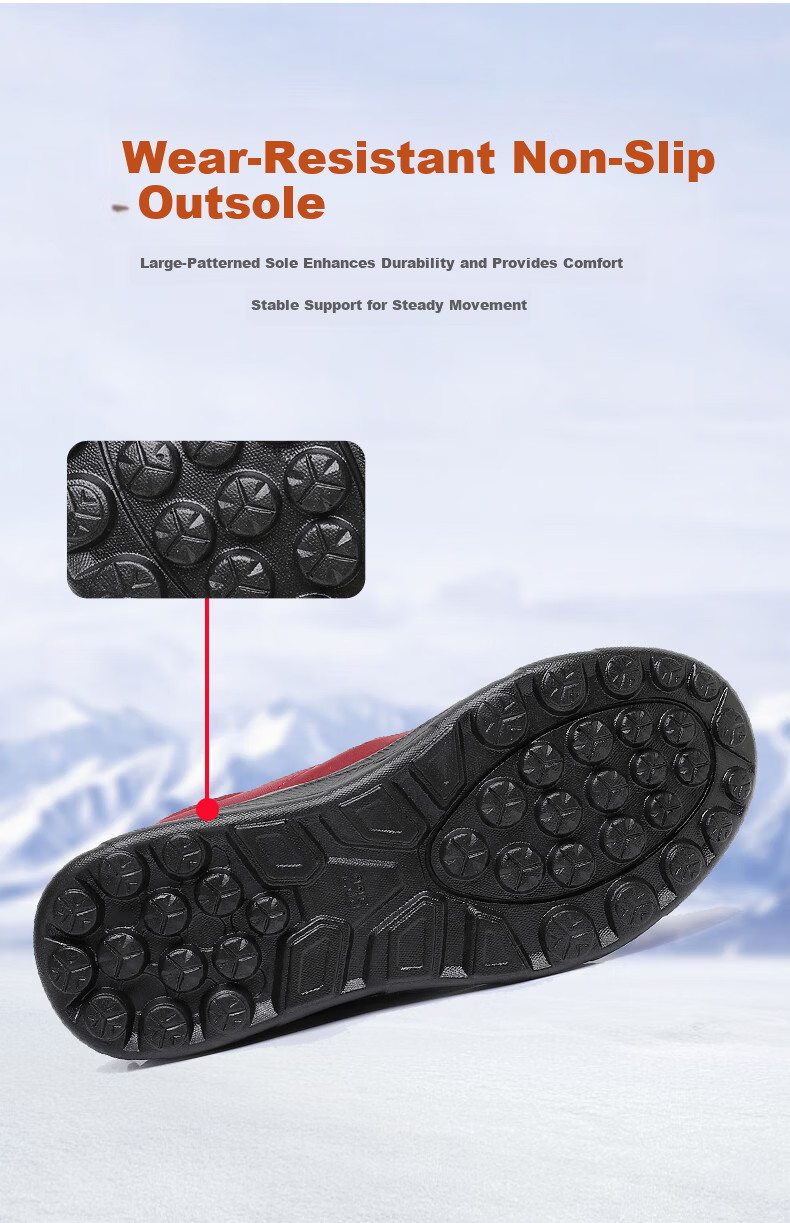 Anglerfish Old Beijing Cloth Shoes Winter Women's Middle-aged and Elderly Mom Fleece Thickened Warm Non-slip Cotton Shoes A8006 Red 36 8