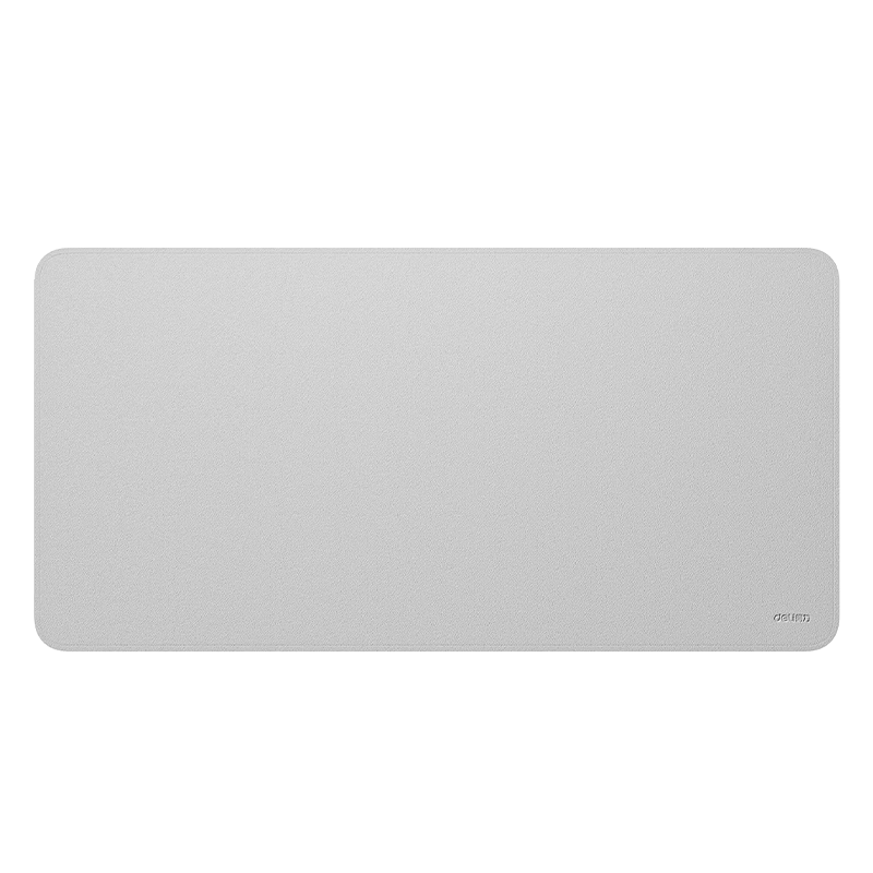 Deli PU Mouse Pad Edge-Locked Extra Large Double-Layer 80x40cm Extended Office Gaming Esports Computer Desk Mat Leather Texture Natural Rubber Waterproof Wear-Resistant Gray
