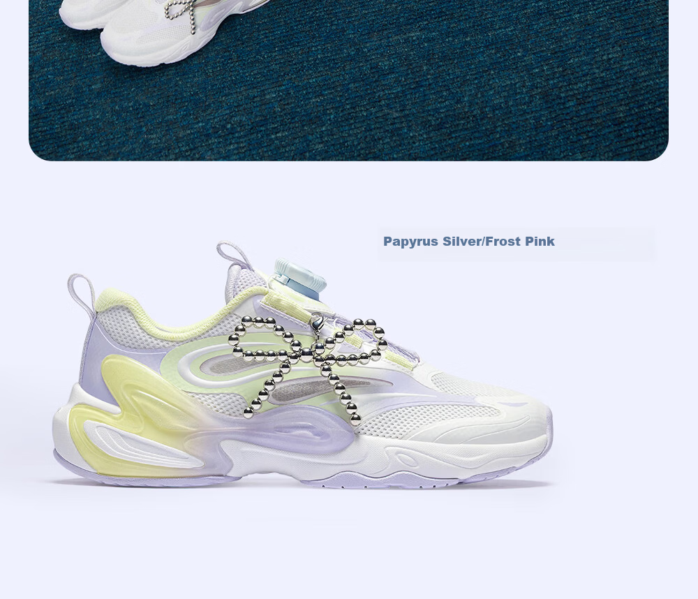 Anta Kids Girls Sports Shoes Big Kids 2026 Summer Breathable Sweet Cool Durable Butterfly Wing Casual Shoes A22628832 24