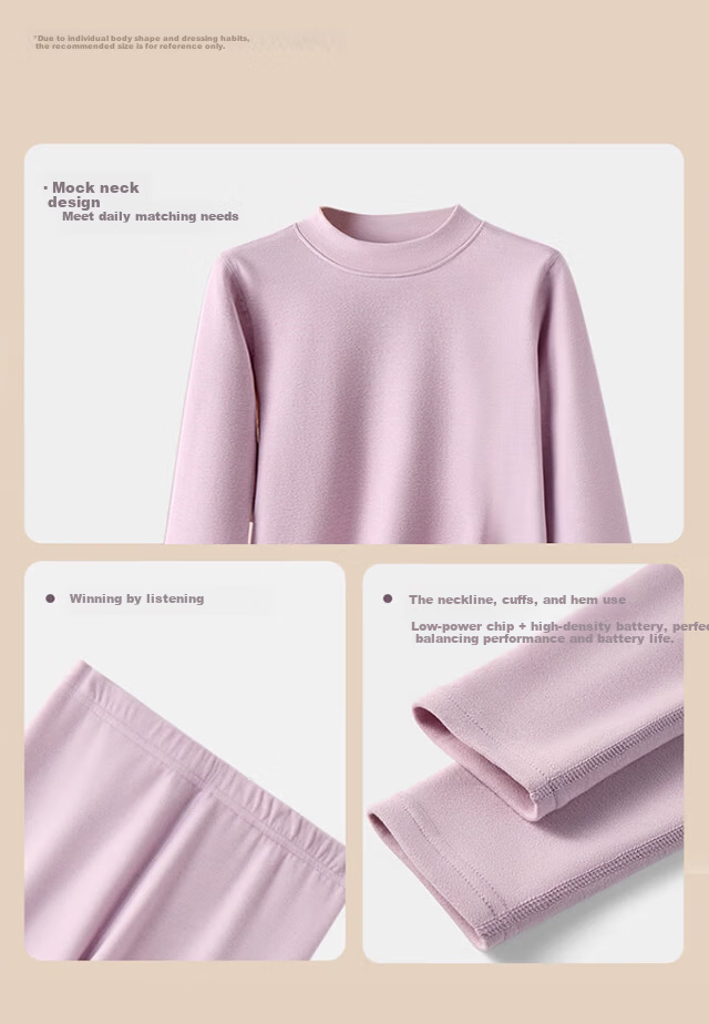 XUEXIMAN Women's Thermal Underwear Autumn Winter Middle-aged and Elderly Wool Silk 10A Antibacterial Warm Set Mid-neck Top and Bottom 18