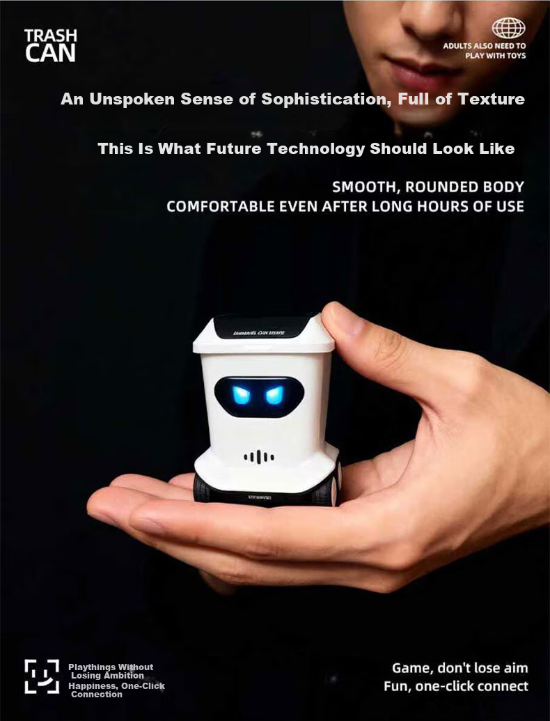 Wen Nan Feng Full-Scale Mini Remote Control Trash Can Small Electric Creative Trendy Toy Children's Toy Boy Birthday Gift for Boys 4