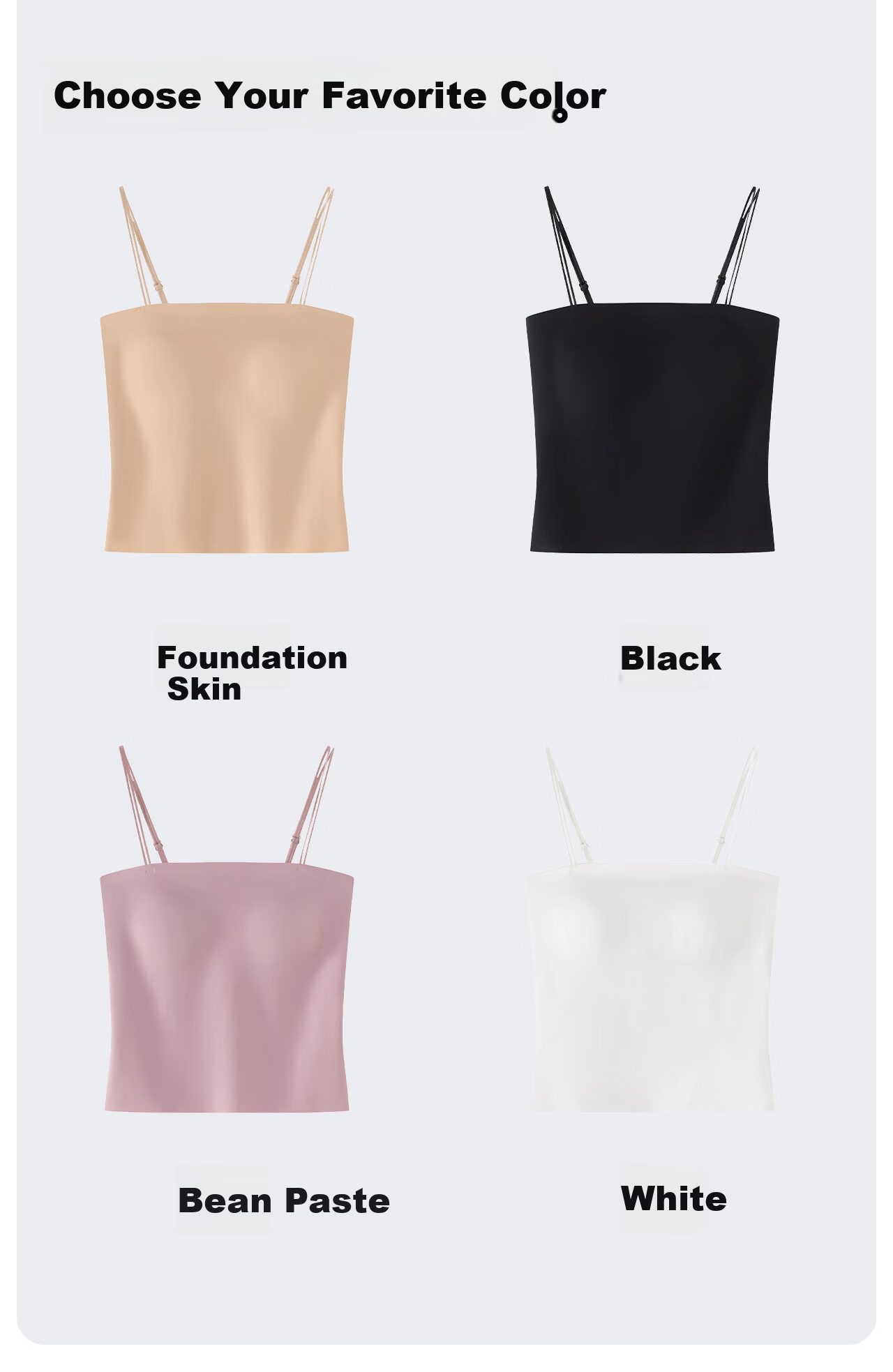 Miiow Ice Silk Camisole Pink Foundation Underwear Women Backless Seamless Invisible Skin Color Bra Integrated Anti-Exposure Tube Top Summer 6
