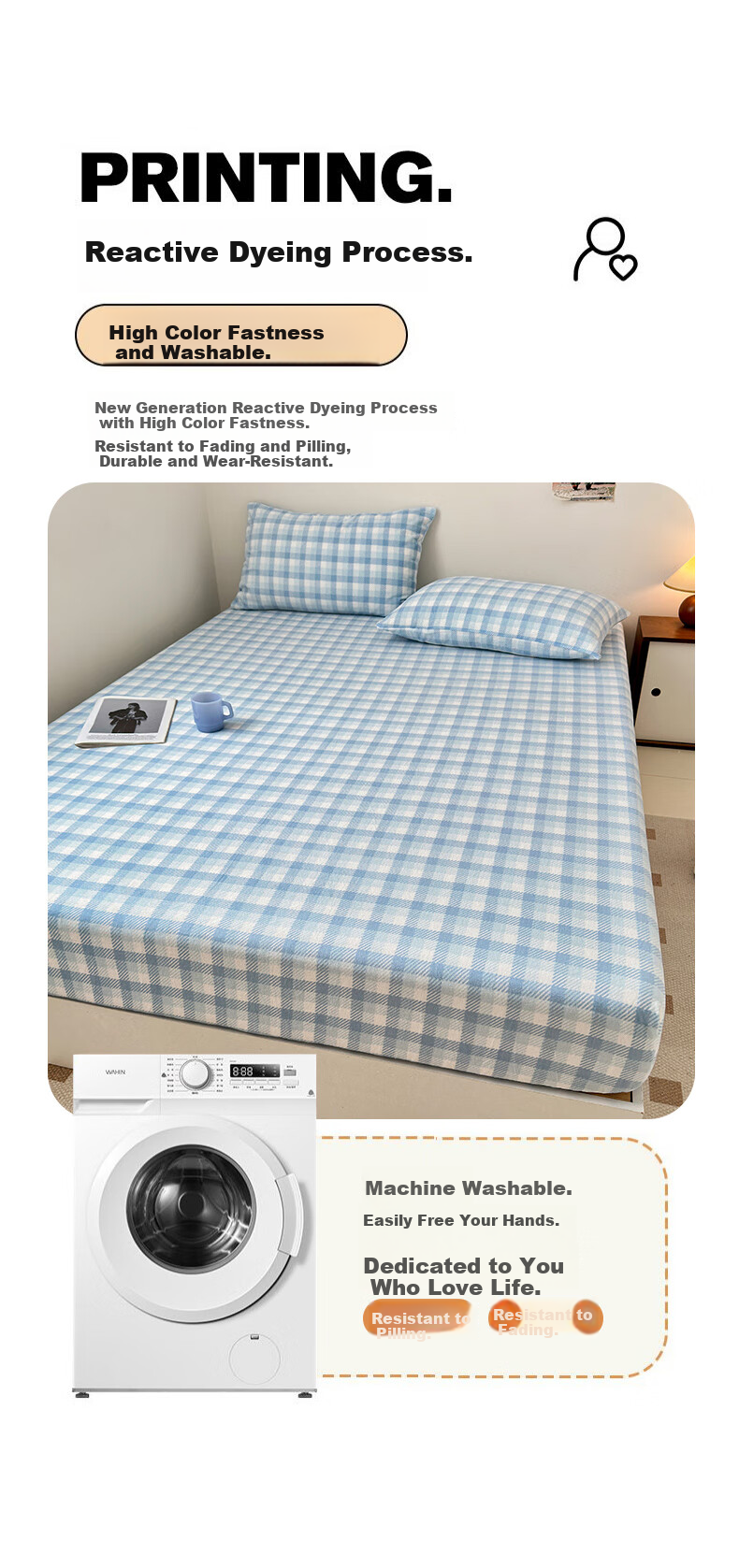 Grace Class A Fleece Fitted Sheet Single Winter Thickened Non-Slip Warm Anti-Dirt Mattress Protector Beige Gold 1.5m 17