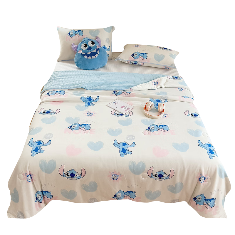 Disney Class A Knitted Cotton Dot Quilt Summer Cooling Blanket Air Conditioning Quilt Home Summer Quilt Machine Washable Thin Quilt for Naked Sleep Summer