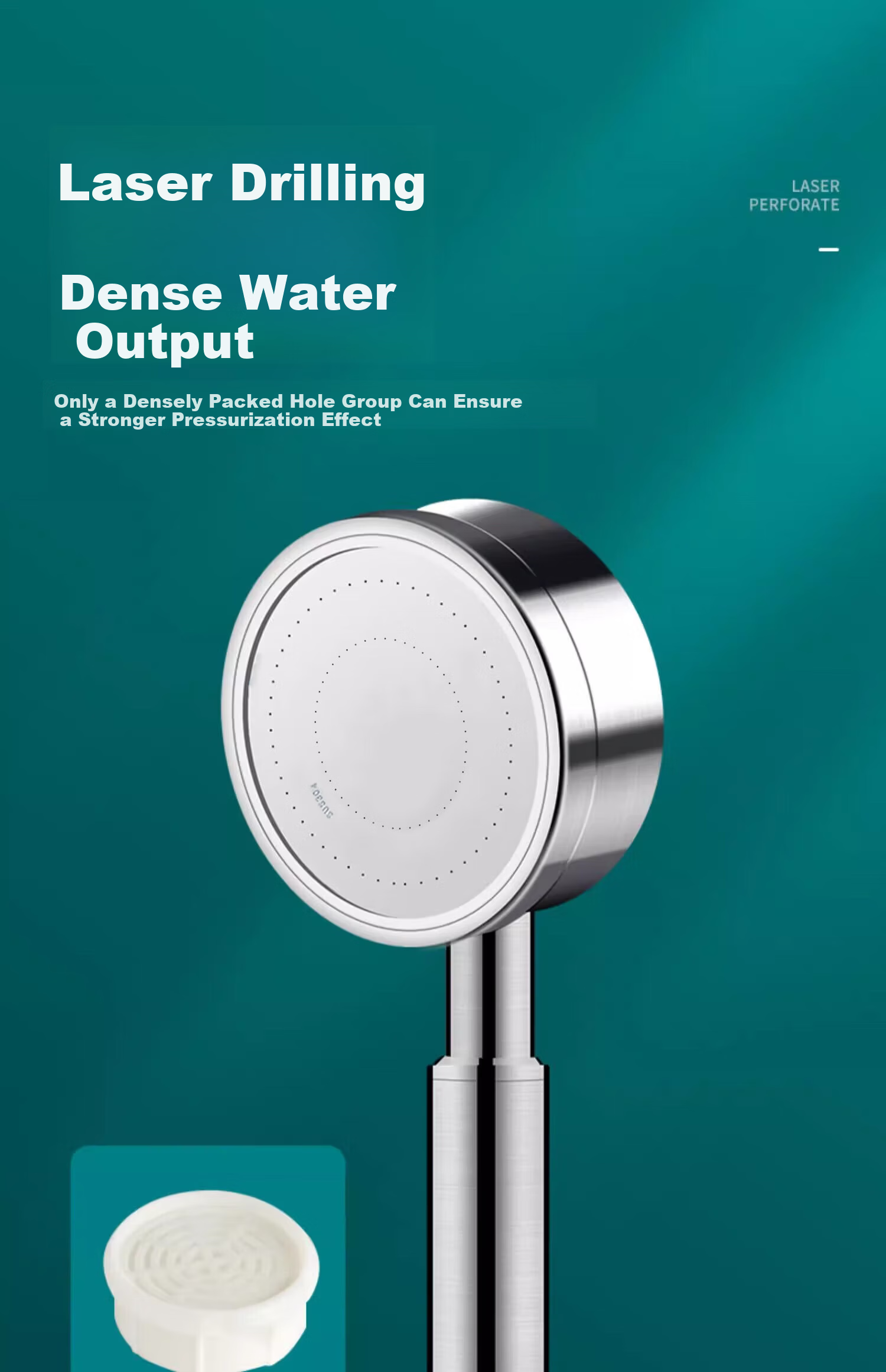Canbo [Top Seller] Pressurized Shower Head 304 Stainless Steel Handheld Shower Set for Home Bathing 7