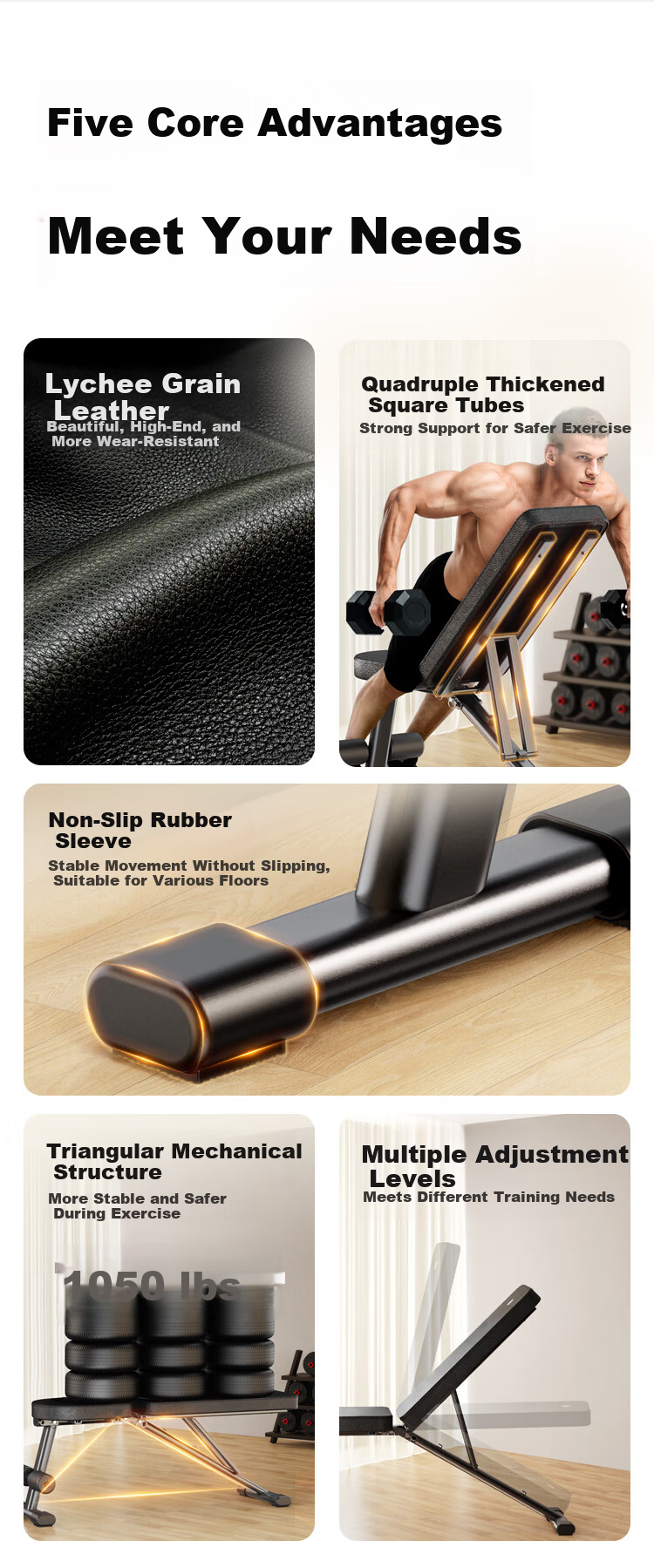 JD Jingzao Multifunctional Dumbbell Bench Fly and Bench Press Bench Home Fitness Chair Sit-up Fitness Equipment Fully Foldable 1