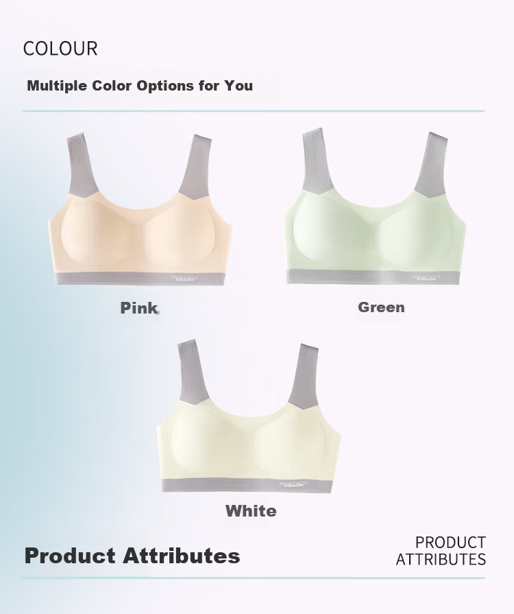 Bingxue Kapok Girls' Developmental Sports Anti-Shock Antibacterial Bra Vest for Children and Teenagers Ages 12-18, Middle and High School Students 9