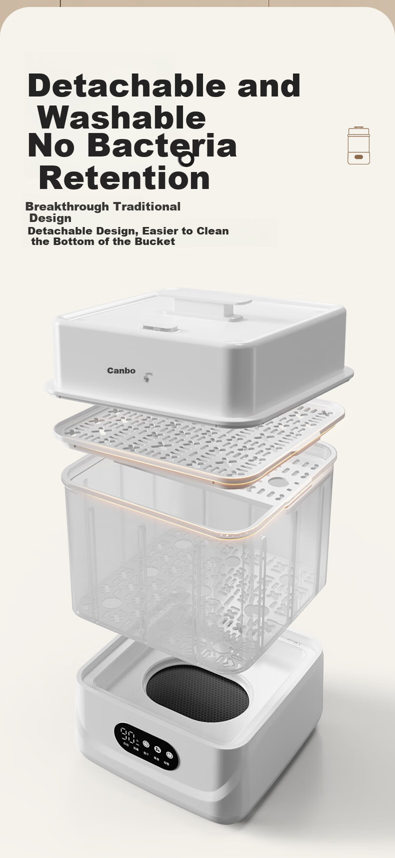 Canbo Baby Bottle Sterilizer with Drying, Baby Steam Sterilizer and Dryer All-in-One Machine 2