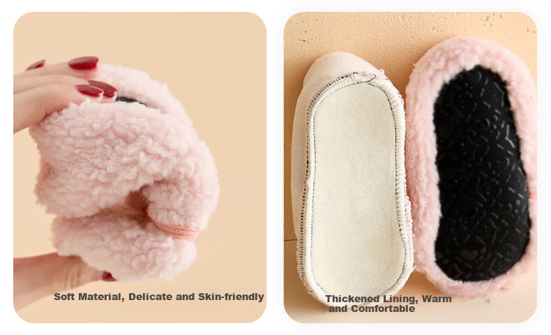 Babyprints Baby Floor Socks Autumn Winter Toddler Walking Socks Set Thickened Warm Soft Sole Indoor Shoes Socks Gray Monkey XS 14