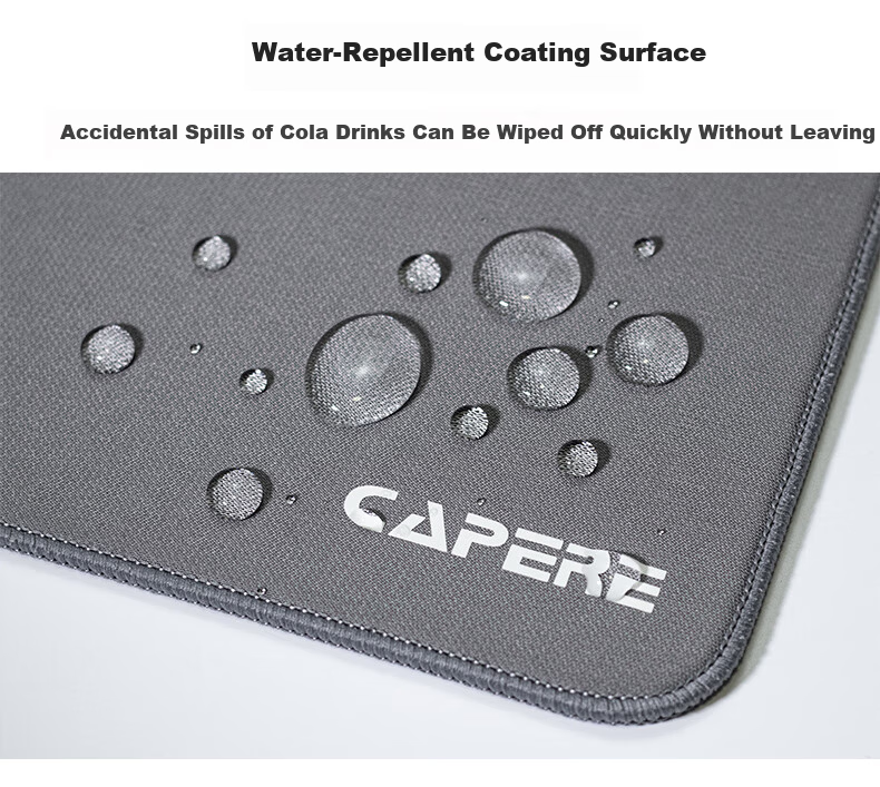 CAPERE (Kailai) Zero-Lag Waterproof PORON Gaming Mouse Pad [Long Pro] Zero-Lag Pad / Gray / 450x400 / Polyurethane Base 5