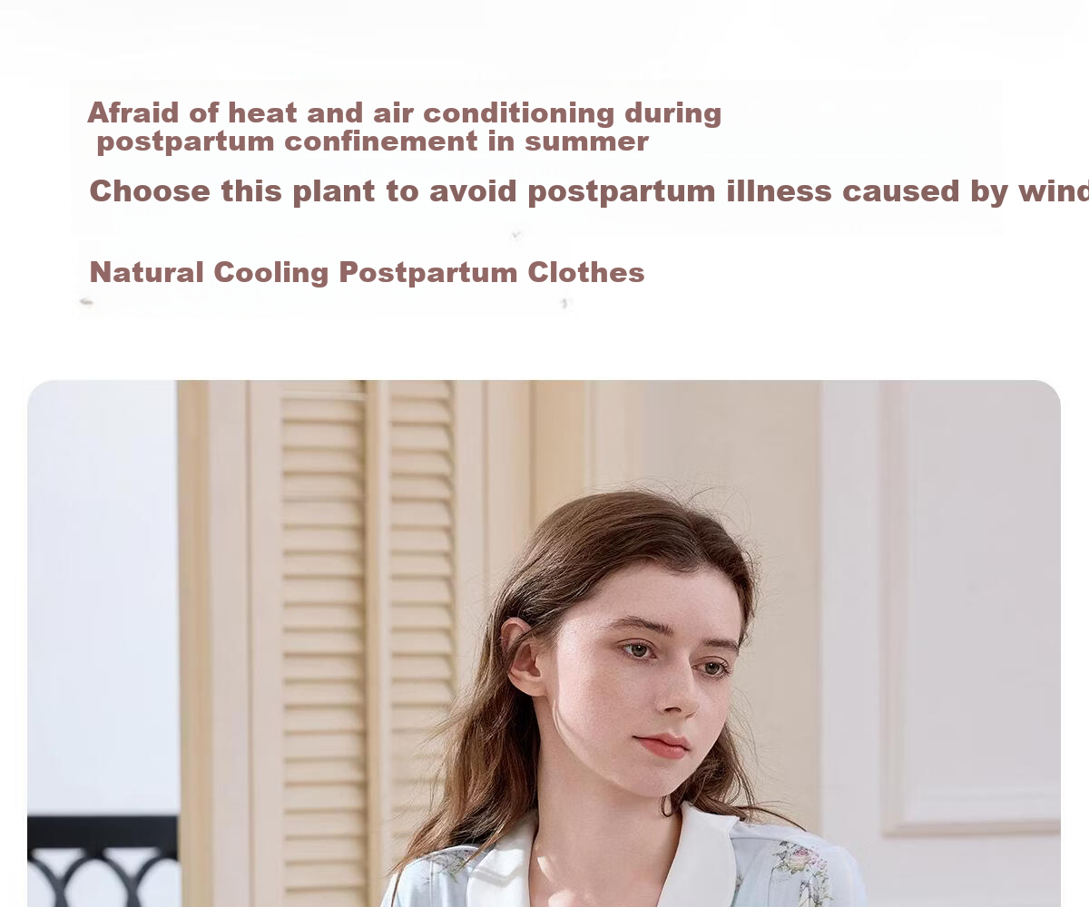 JOYNCLEON Plant Natural Cool Summer Thin Maternity Postpartum Nursing Pajamas L jyz204865 2