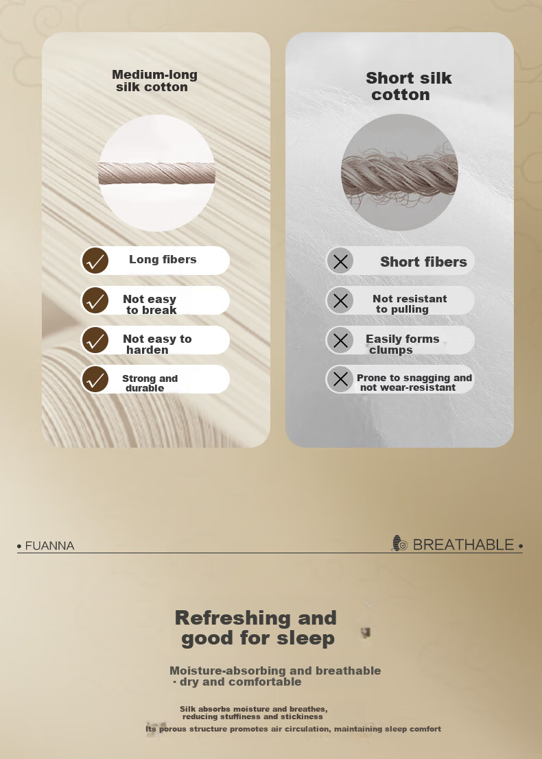 Fuanna 100% Silk Quilt Summer Cooling Quilt Antibacterial Air Conditioning Quilt Double Summer Thin Quilt Core 3.6 Jin 230x229cm 4