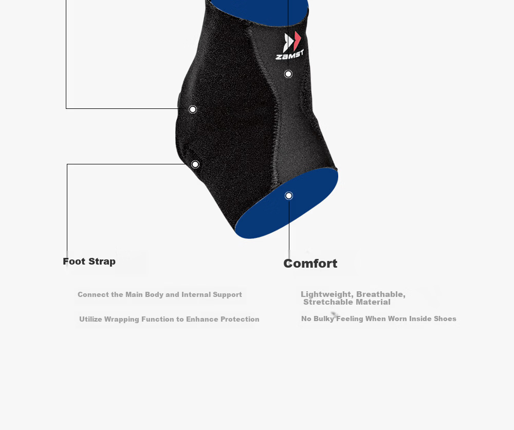 ZAMST Sports Ankle Support Lightweight Breathable Non-Slip Ankle Brace for Basketball Volleyball Badminton Running Football Fitness FA-1 3
