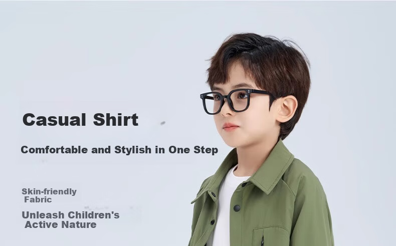 Romon Kids Ice Silk Shirt Versatile Boys Military Green Long Sleeve Quick-Dry Outdoor Work Shirt Green 130 5
