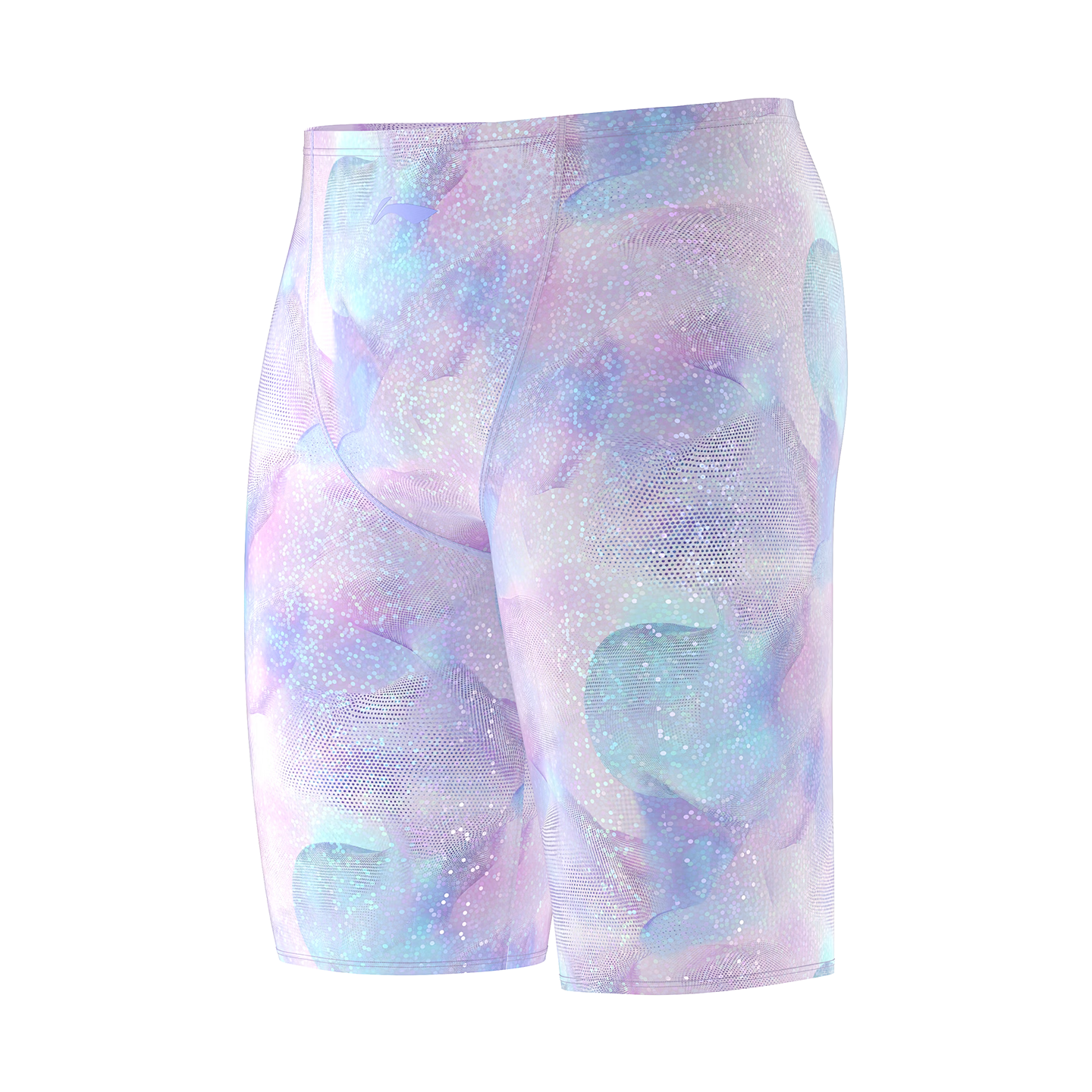 LI-NING Men's Swim Trunks Five-Point Knee-Length Professional Chlorine-Resistant Durable Fashion Plus Size Swimwear 0682 Purple L