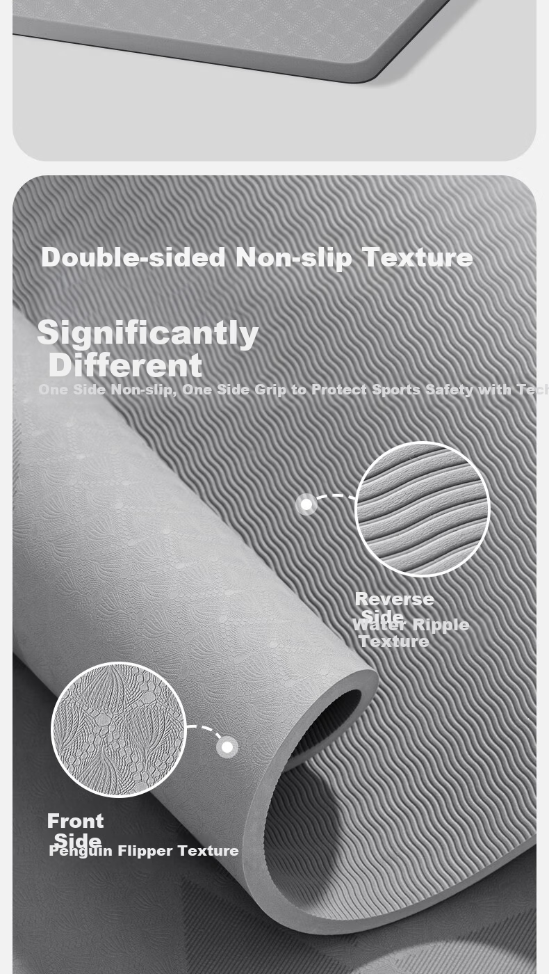 Yottoy Men's Yoga Mat Large Size TPE Thickened Wide Soundproof Shockproof Non-Slip Training Exercise Mat 6