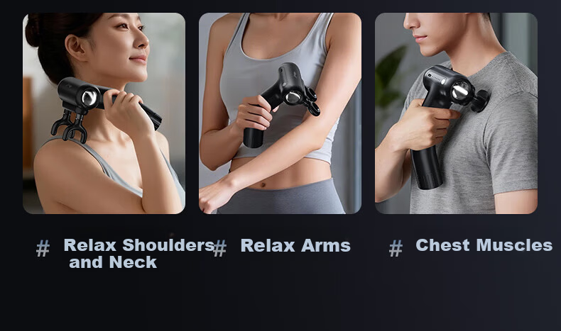 LI-NING Professional Fascia Gun Massager for Shoulders, Neck, Waist, and Back - Deep Muscle Massage Device, Ideal Gift for Parents, Valentine's Day, Qixi Festival, Birthday, Boyfriend, and Girlfriend 11
