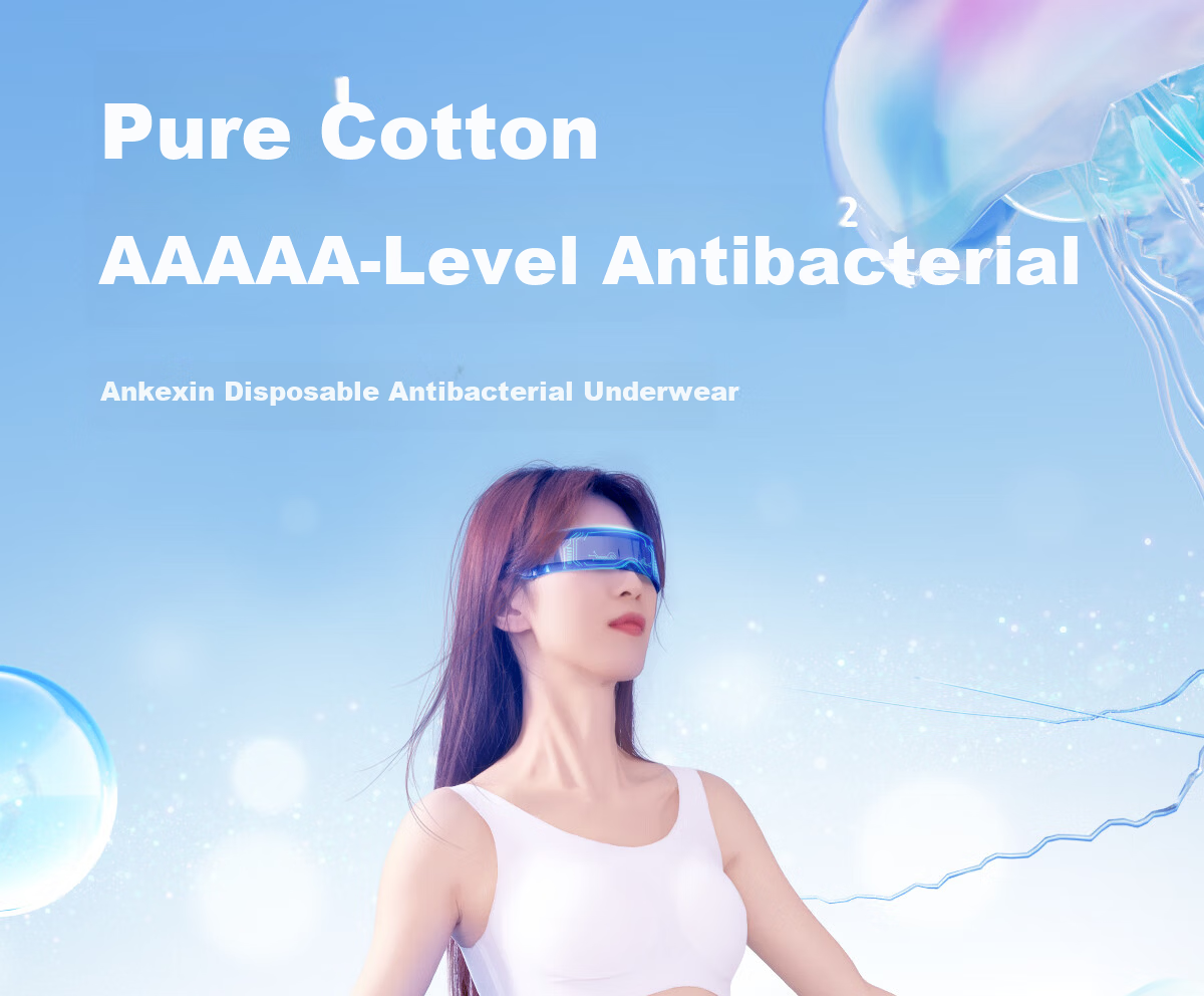 Ankexin Disposable Women's Underwear, Pure Cotton, Antibacterial, No-Wash, for Pregnant Women, Postpartum, Menstruation, Business Trips, Travel, XL Size, 5-Pack 2