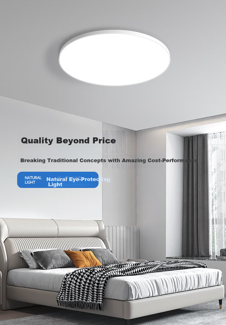 HP Eye-Protection Three-Defense Ultra-Thin LED Ceiling Light for Bedroom, Kitchen, Bathroom, Balcony, Corridor - Zhenzhiguang Series 1