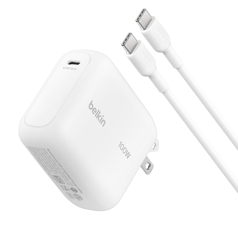 BELKIN 100W Charger Type-C Fast Charging Adapter for Apple iPhone MacBook Compatible with PD3.2 & UFCS
