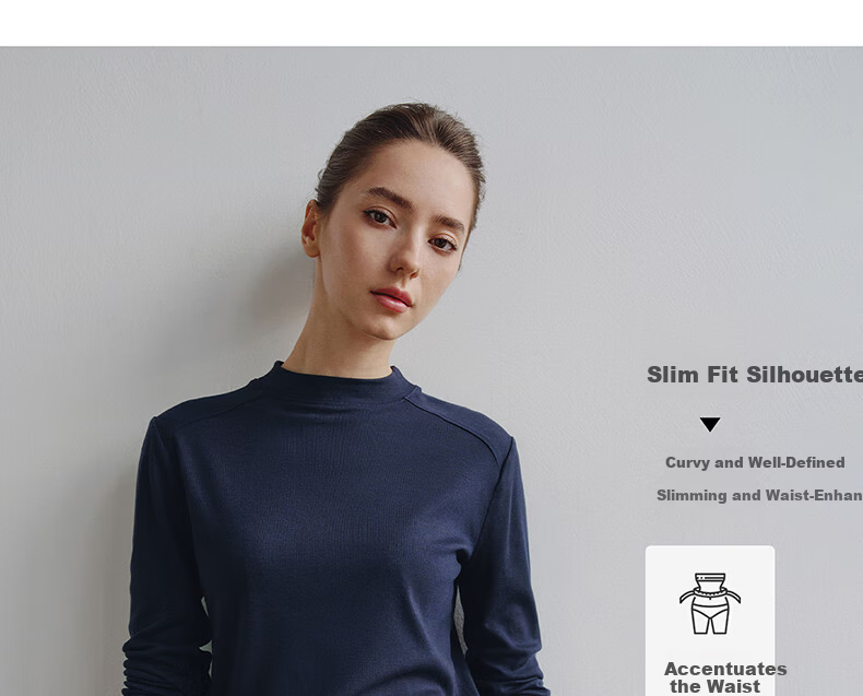Navigare Small Sailboat Solid Slim Fit Base Shirt Spring Autumn Women's Long Sleeve T-Shirt Versatile Lightweight Top 2335055502 9