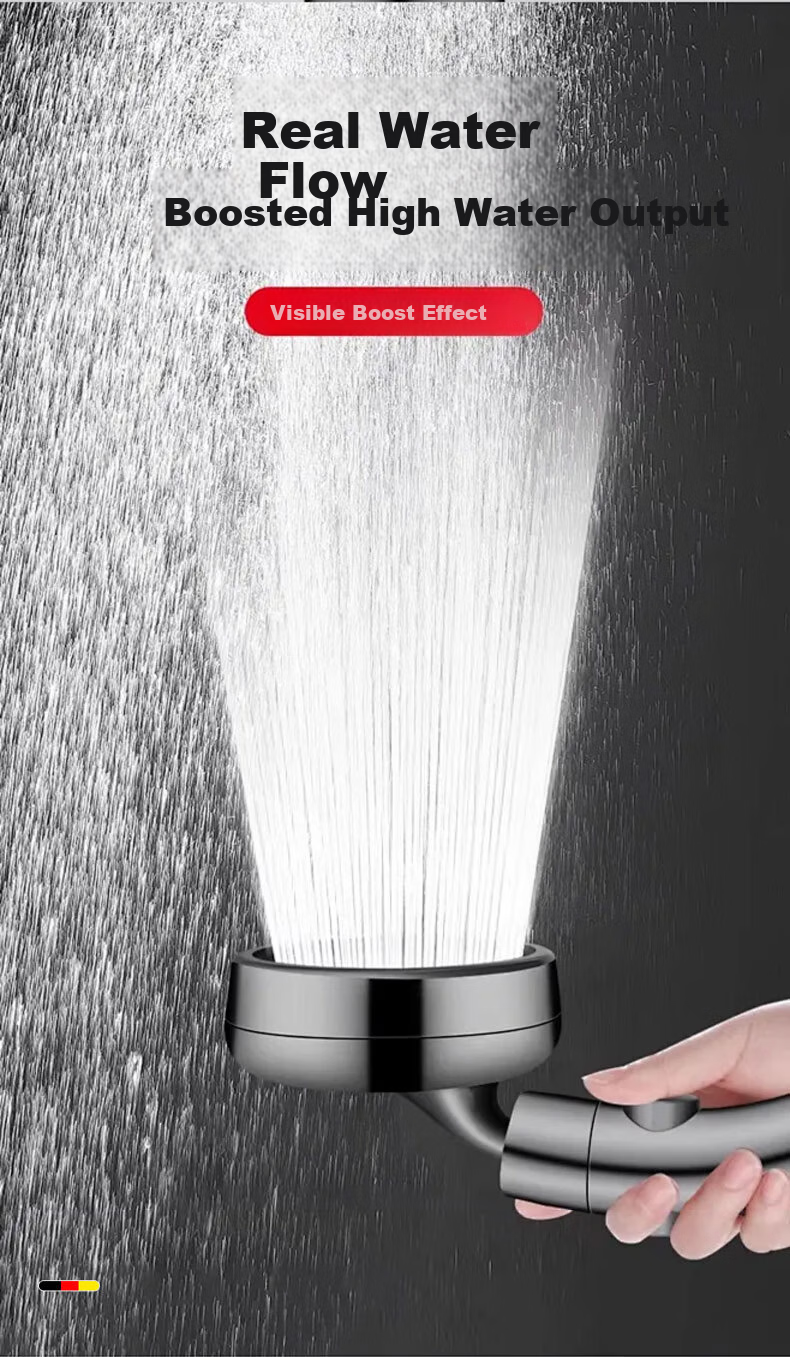 HOMK [Germany] Adjustable Elbow Shower Head Set with Pressurized Top Spray Handheld Shower Head 10