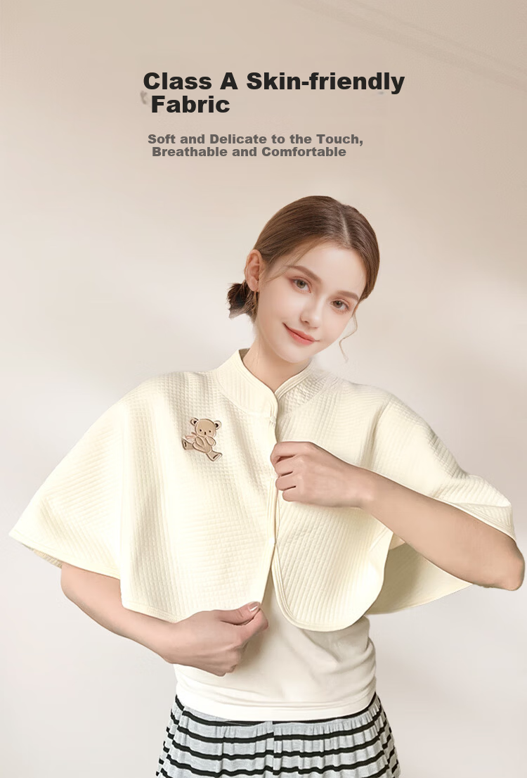 Aibaozi Postpartum Shoulder Warmer Autumn Winter Thickened Cold-Proof Maternity Nursing Shawl Wheat Ear Rabbit M432 9