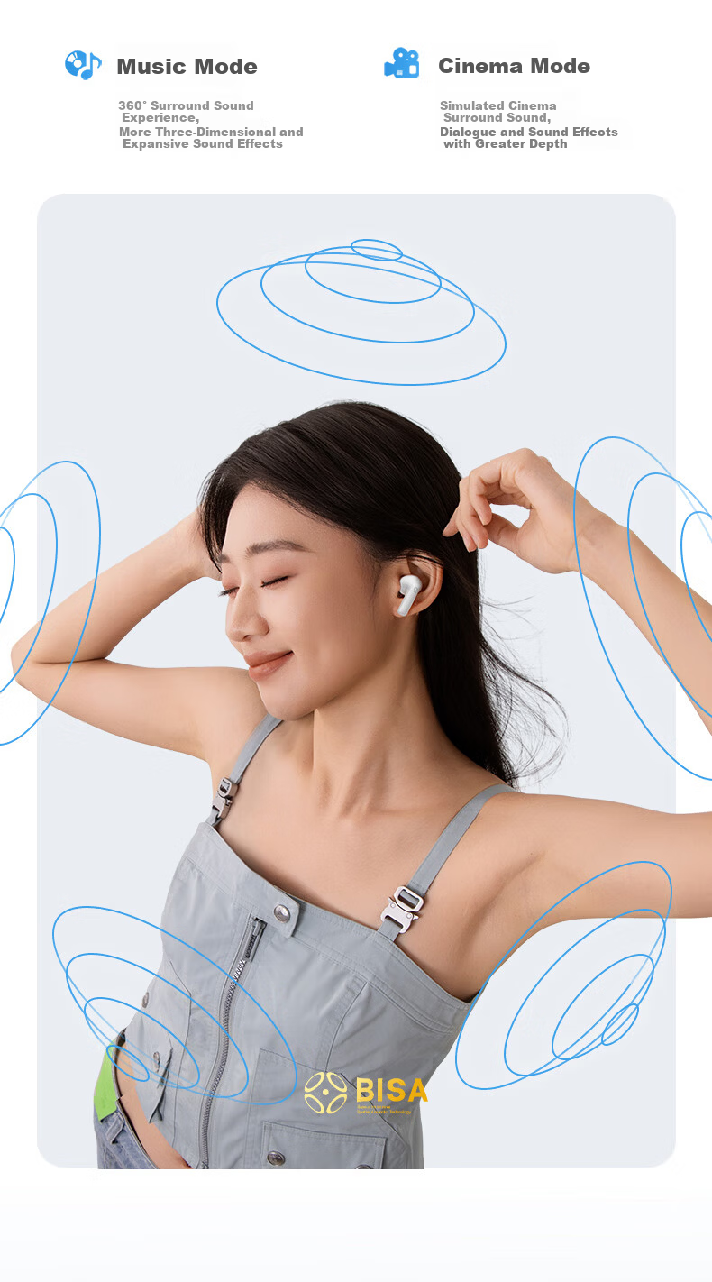 BASEUS BP1 NC In-Ear True Wireless Bluetooth Earphones Deep Noise Cancellation Long Battery Life Custom Touch Control Compatible with Apple iPhone 17 Huawei Vivo Phones Gift 12