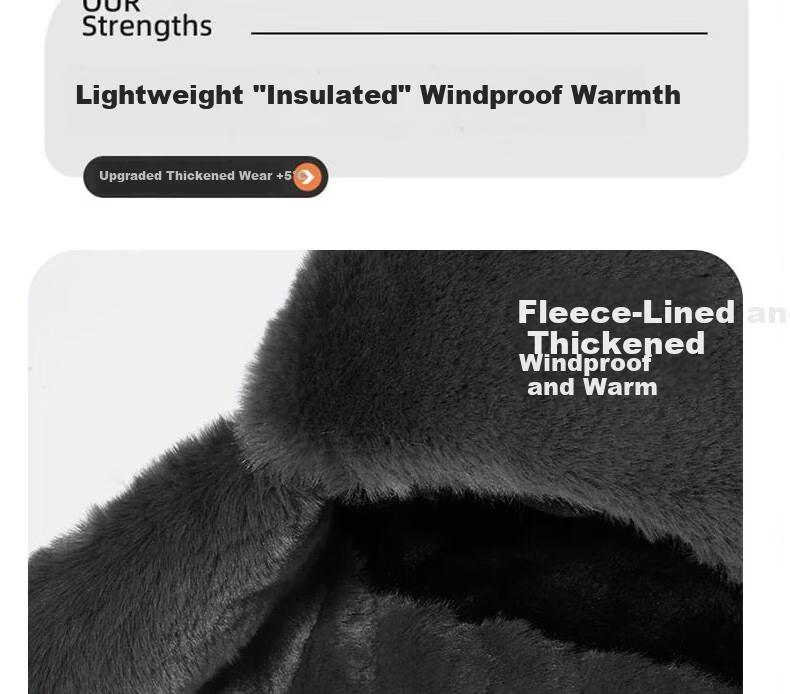 Red Dragonfly Men's Winter Trapper Hat Outdoor Fleece Thickened Windproof Cold-Resistant Cycling Warm Cotton Hat with Ear and Neck Protection 10