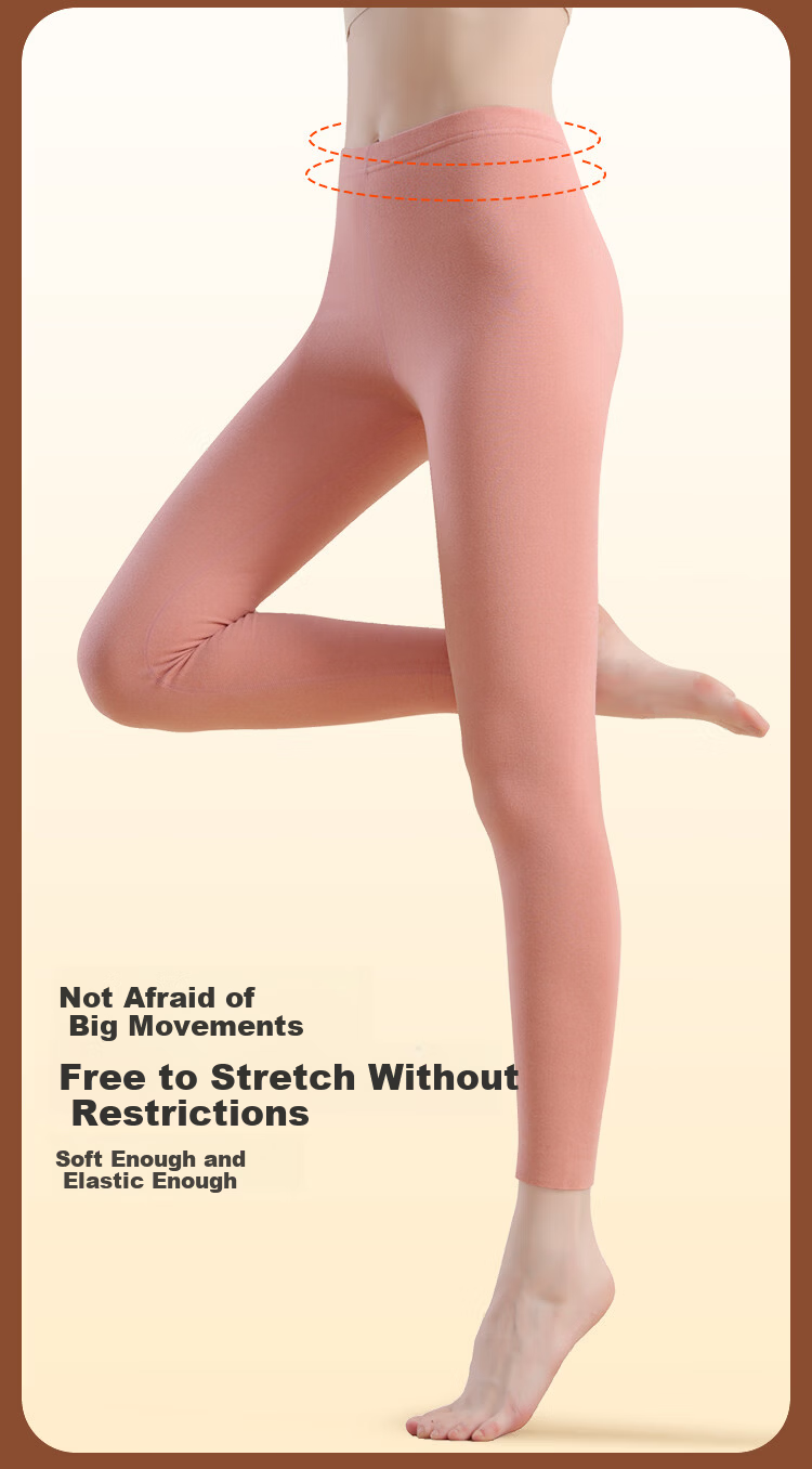 MiiOW Cashmere Silk Autumn Pants for Women, Warm High-Waist Seamless Slim-Fit Base Layer Leggings for Inner Wear And Heat Generation, 2026 New Skin Color 8