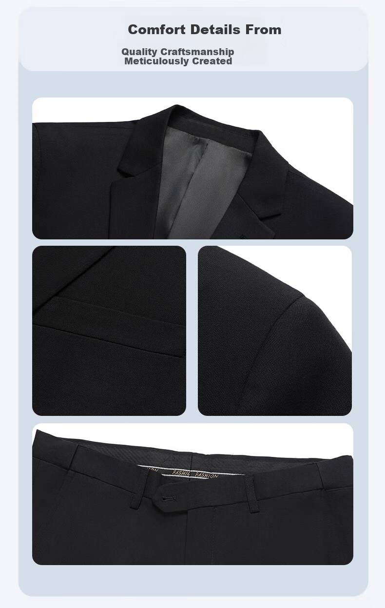 Pierre Cardin Wool Blend Men's Slim Fit Suit Set Business Casual Wedding Formal Wear 6