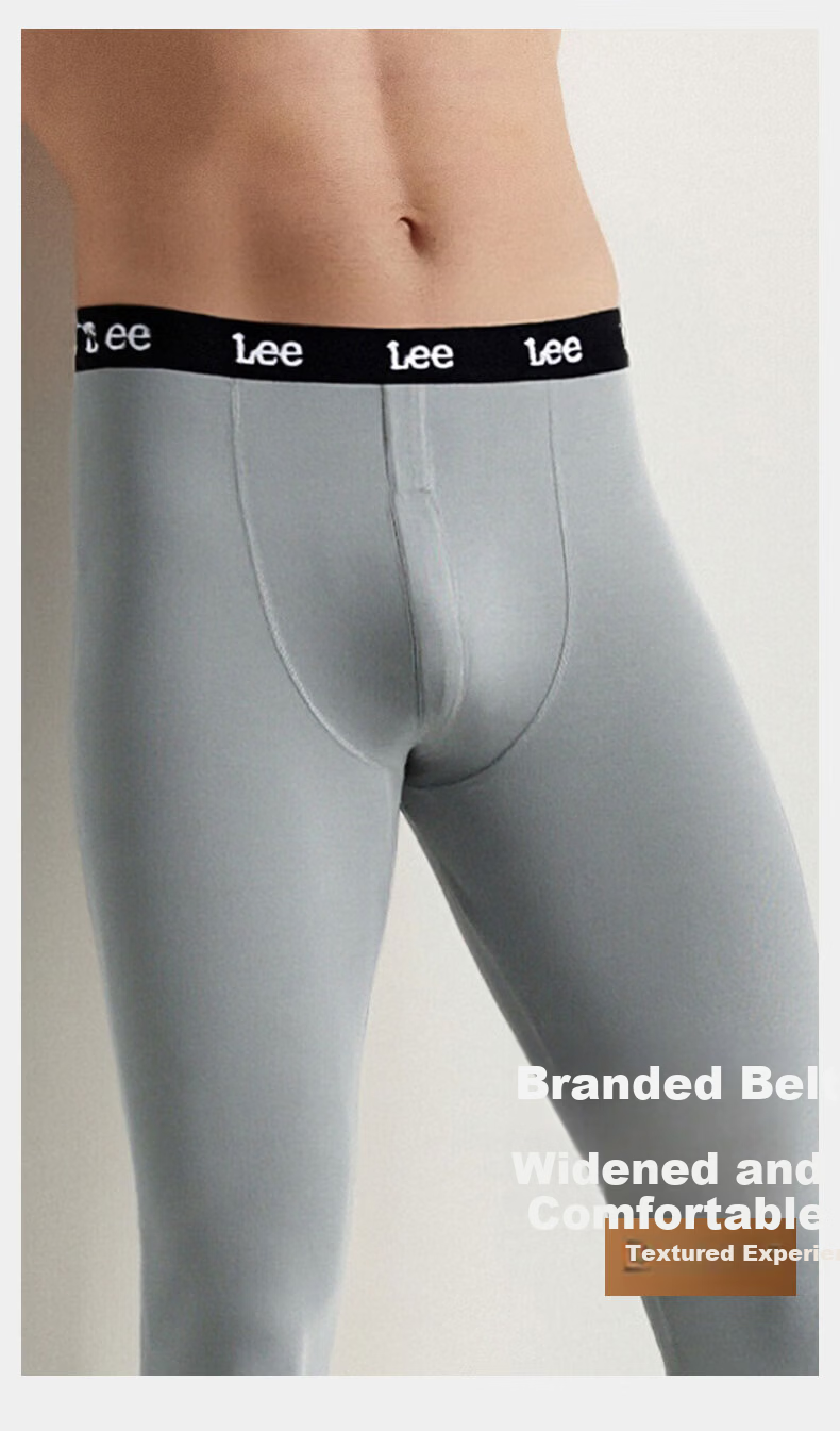 Lee New Men's Thermal Pants Pure Cotton Autumn Trousers Cold-Resistant Skin-Friendly Soft High Elasticity Close-Fitting Windproof Autumn Winter Base Layer Underwear 4
