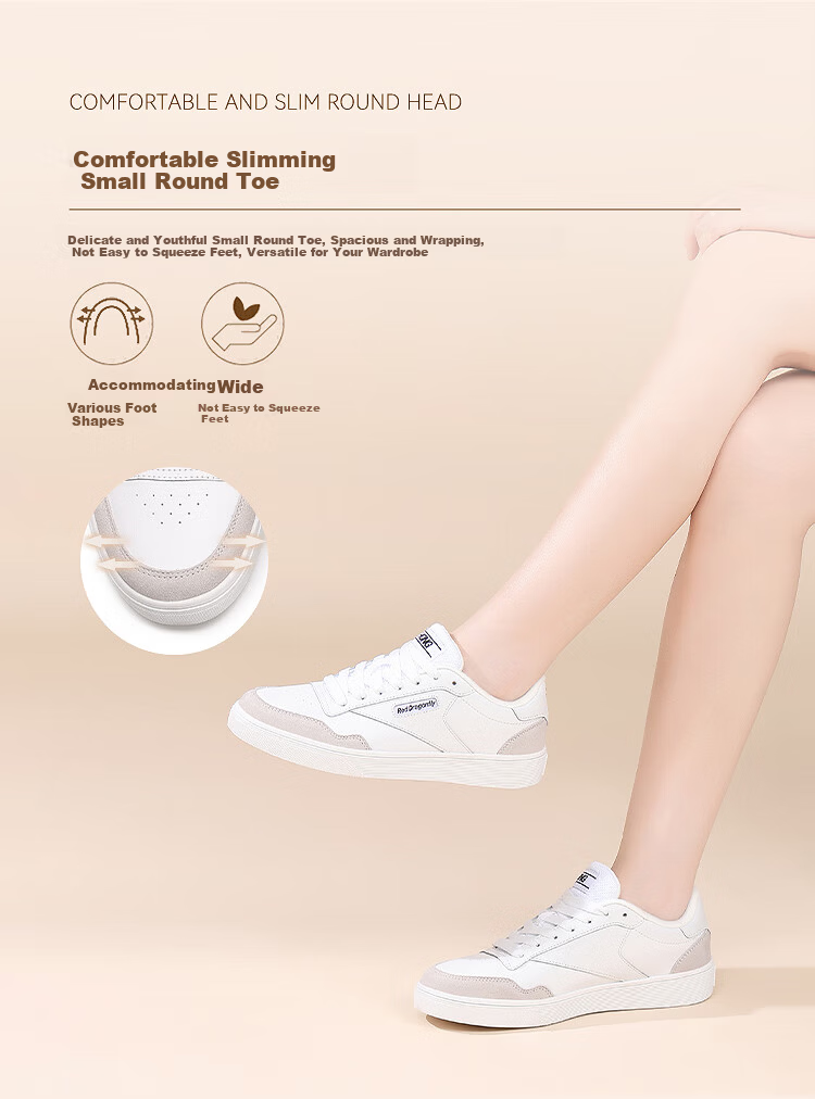 Red Dragonfly Women's Flat Casual White Sneakers Durable Sports Shoes WXB351982 White Size 38 2