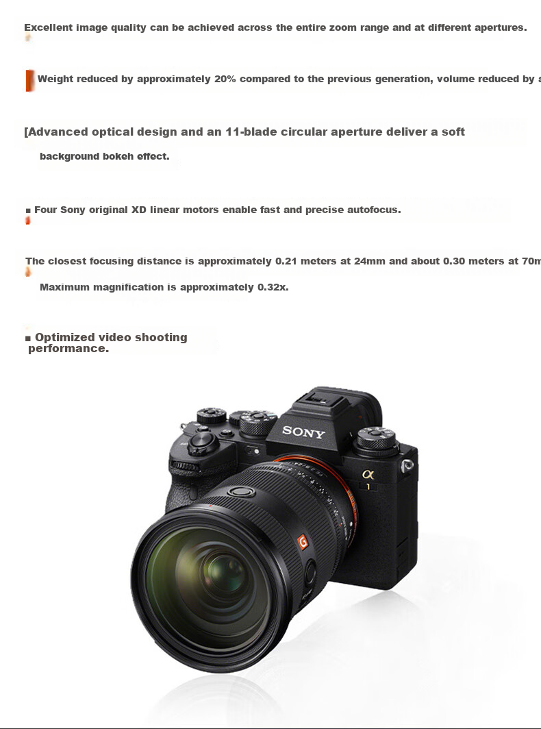 SONY FE 24-70mm F2.8 GM II Full-Frame Second Generation Standard Zoom G Master Mirrorless Camera Lens Basic Protection Kit (SEL2470GM2) 2