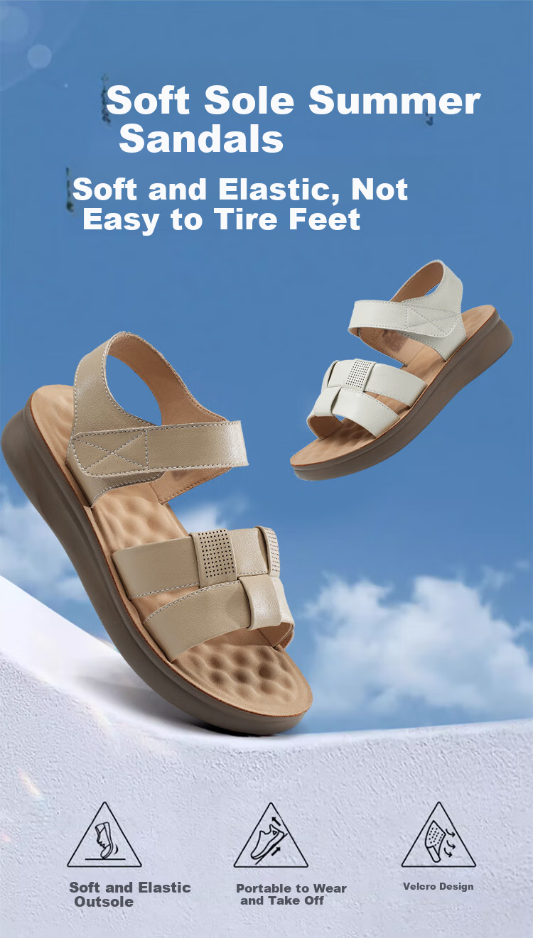 Zulijian Elderly Soft Sole Sandals for Women, Outdoor Summer Breathable Casual Shoes, Model 86114K Black Size 35 1