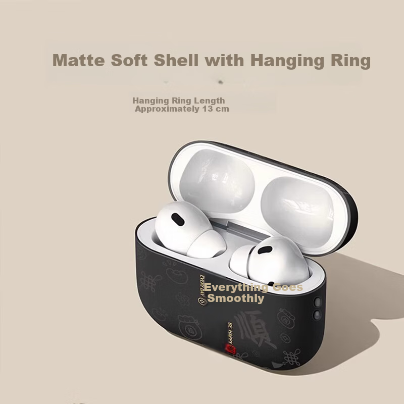 Sihuanke AirPods 4 Case 2026 New Year Edition Peace and Happiness Chinese Style Red for AirPods 4 Apple Bluetooth Earphone Shell 2