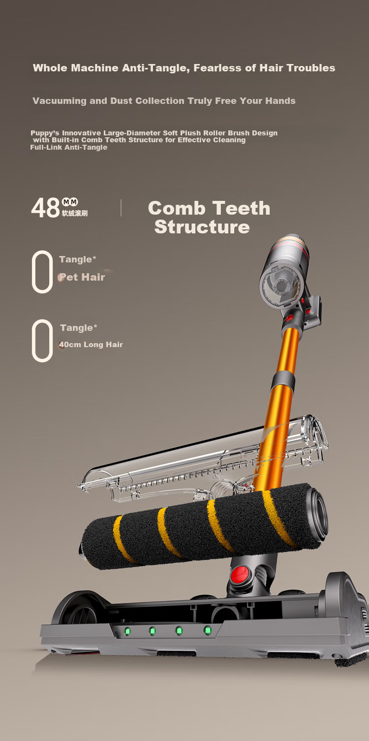 Puppy S005 Ultra Self-Dust Collection Cordless Handheld Vacuum Cleaner High Suction Power for Home【10S Quick Dust Collection 100 Days No Dust Emptying】Suitable for Pet Hair and Mattress Mite Removal 13