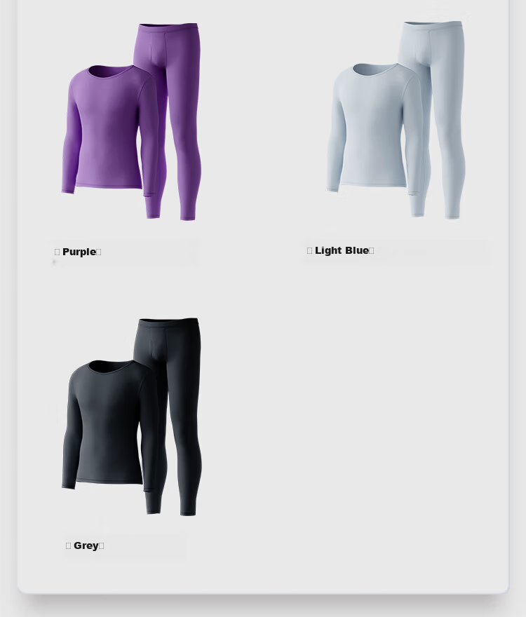 HLA [Chen Zheyuan's Choice] Thermal Underwear for Men, 230g Double-Sided Fleece, Antibacterial Heating Patch, Autumn Top And Bottom Set 32